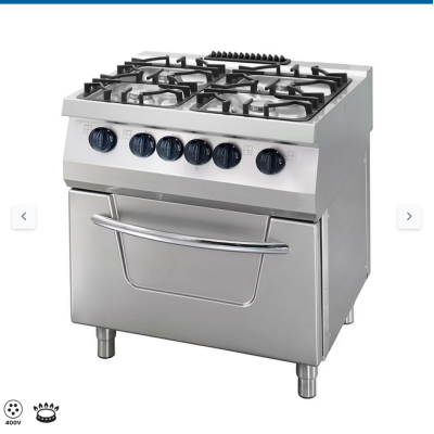  Σόμπα βαρέως τύπου - 4 καυστήρες - Ηλεκτρική - με φούρνο - 36kW - 70cm Deep